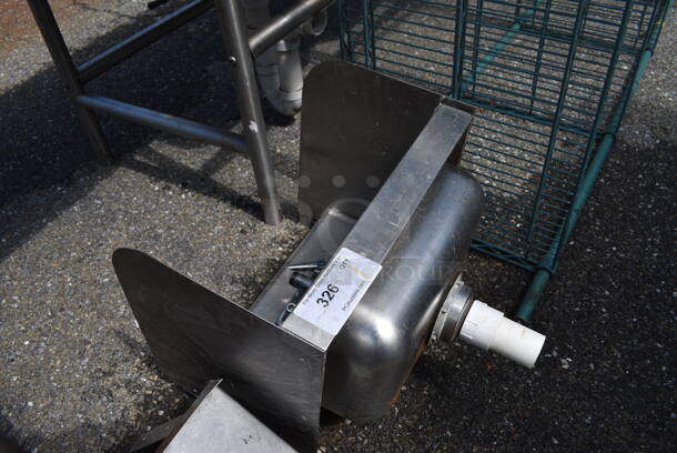 Advance Tabco Stainless Steel Commercial Single Bay Sink w/ Handles and Side Splash Guards. 17.5x15x20 - Image 3 of 3