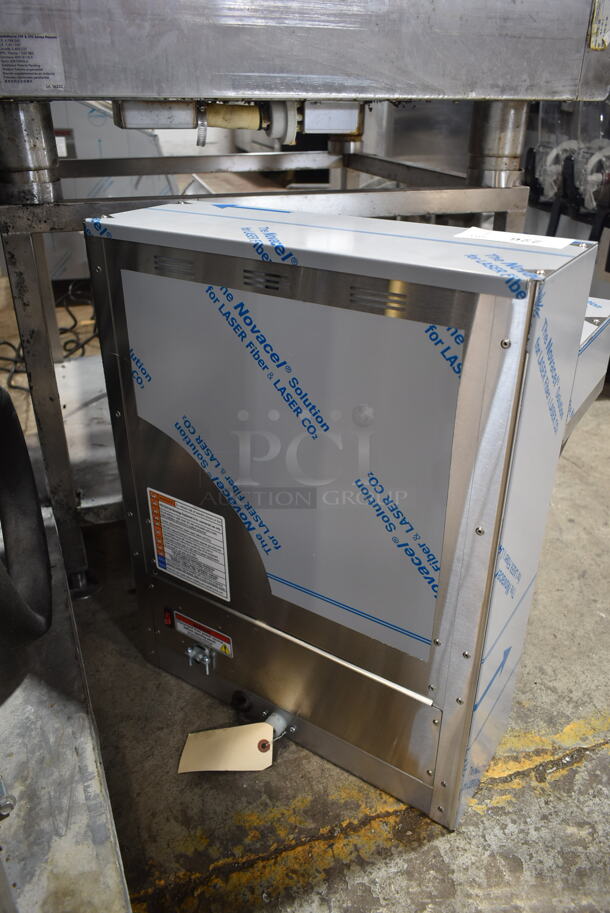 BRAND NEW SCRATCH AND DENT! Fetco CBS-2132-XTS E213251 XTS Series Stainless Steel Commercial Countertop Double Automatic Coffee Brewer w/ Hot Water Dispenser and 2 Metal Brew Baskets. Does Not Come w/ Servers. 200-240 Volts, 1 Phase.  - Image 7 of 10