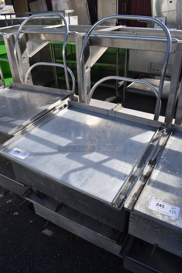 2 Metal Commercial Dollies w/ Push Handle on Commercial Casters. 27x27x40. 2 Times Your Bid! - Image 2 of 3