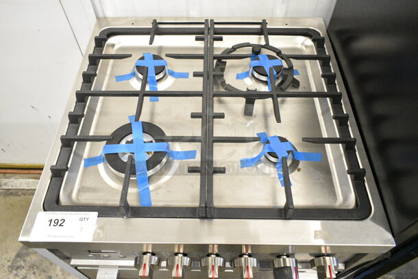 BRAND NEW SCRATCH AND DENT! 2023 Galanz GL1FR24ASSAGN Stainless Steel Natural Gas Powered 4 Burner Range w/ Oven. - Image 3 of 6