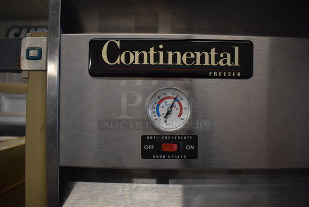 Continental 1FE Stainless Steel Commercial Single Door Reach In Freezer on Commercial Casters. 115 Volts, 1 Phase. 29x34x81. Tested and Powers On But Does Not Get Cold - Image 4 of 7