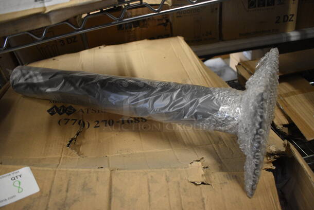 8 BRAND NEW IN BOX! Metal Table Bases, No Feet. 9.5x9.5x26. 8 Times Your Bid! - Image 2 of 3