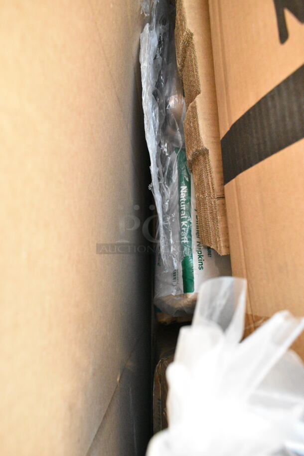 18 BRAND NEW Boxes Including 760VP130 Carnival King 130 oz. Popcorn Bucket - 150/Case, Dart 85MFPPHT3 ProPlanet 8 5/16" x 8" x 3" White Mineral-Filled 3 Compartment Hinged Lid Takeout Container. 18 Times Your Bid!  - Image 6 of 12