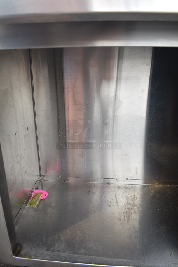 Stainless Steel Counter w/ Back Splash, Under Shelf and Doors on Commercial Casters.  - Image 6 of 7