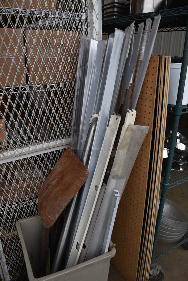 ALL ONE MONEY! Lot of Various Metal Items Including Grates, Peg Board and Trash Can! - Image 2 of 6