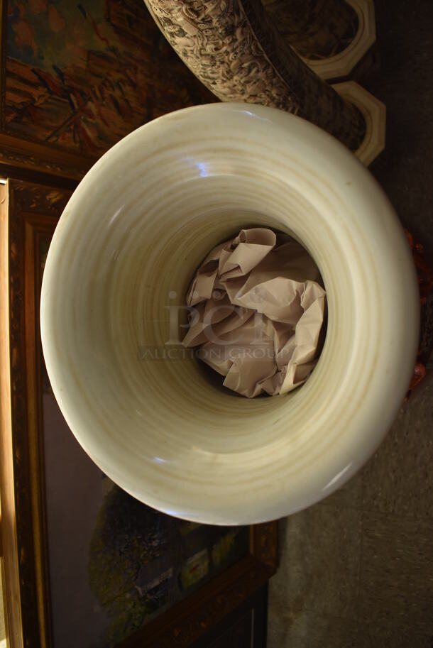 Ornate Asian Style Vase w/ Dragon Motif and Lion Handles. - Image 4 of 8