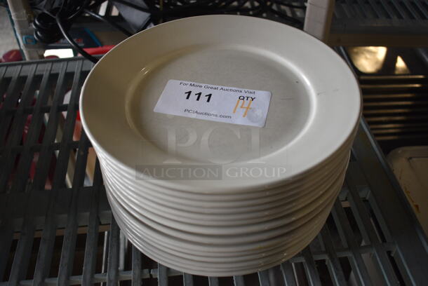 14 White Ceramic Plates. 10x10x1. 14 Times Your Bid!