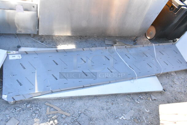 BRAND NEW SCRATCH AND DENT! Regency 600WS1896 18" x 96" 18 Gauge Stainless Steel Solid Wall Shelf - Image 1 of 2