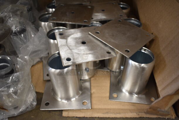 ALL ONE MONEY! Lot of 29 Various Metal Legs. 3.5x3.5x3, 3.5x3.5x3.5 - Image 2 of 3