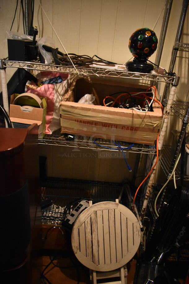 ALL ONE MONEY! ROOM LOT of Various Items Including Shelving Units, Vacuum Cleaner and Lights. BUYER MUST REMOVE. (hallway) - Image 5 of 7