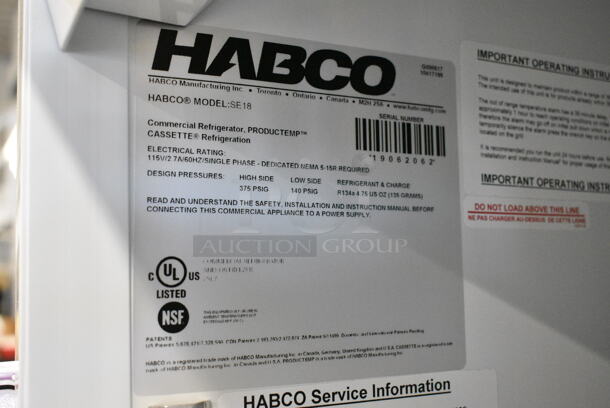 2019 Habco SE18 Metal Commercial Single Door Reach In Cooler Merchandiser w/ Poly Coated Racks. 115 Volts, 1 Phase. Tested and Working! - Image 5 of 5