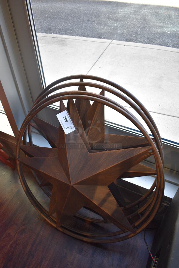4 Brown Metal Star Decorative Signs. 32x5x32. 4 Times Your Bid! (lounge) - Image 2 of 4