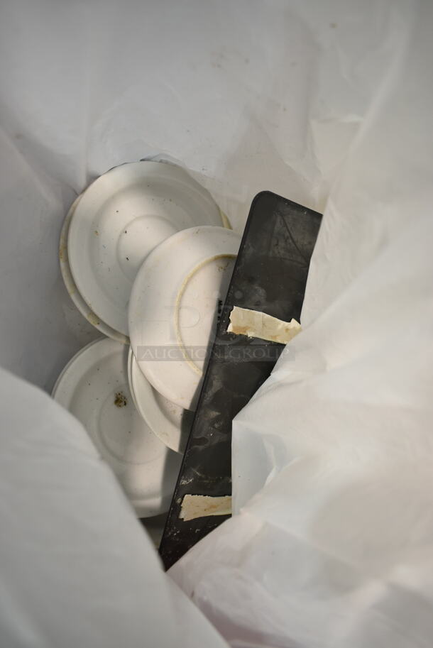 4 Poly Bins w/ Contents Including Ceramic Dishes, Poly Bottles. 4 Times Your Bid!  - Image 4 of 9