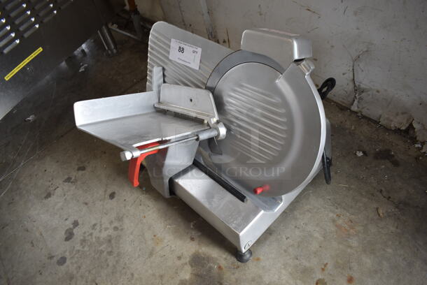 Fleetwood 12 Commercial Stainless Steel Electric Countertop Meat/Cheese Slicer On Rubber Stoppers. 115V, 1 Phase. Tested and Working! - Image 3 of 4