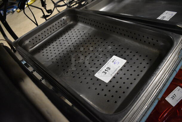 5 Stainless Steel Perforated Full Size Drop In Bins. 1/1x2.5. 5 Times Your Bid! - Image 2 of 3