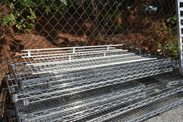 13 BRAND NEW SCRATCH AND DENT! Items Including Pan Rack Sides and Chrome Finish Wire Shelves. Includes 26x10x70, 32x16x2, 48x14x1.5, 30x18x1.5, 48x14x1.5. 13 Times Your Bid!  - Image 6 of 9