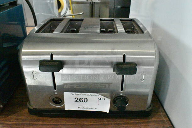 2020 Hebvest CT04MD Stainless Steel Countertop 4 Slot Toaster. 120 Volts, 1 Phase.  - Image 1 of 5