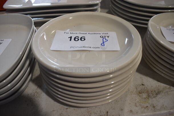 8 White Ceramic Plates. 6.5x6.5x1. 8 Times Your Bid!