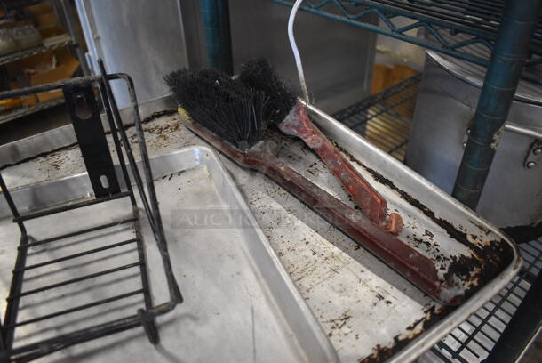 ALL ONE MONEY! Lot of Various Items Including Cleaning Brushes and Metal Pan Racks. Includes 26x18x1 - Image 3 of 3