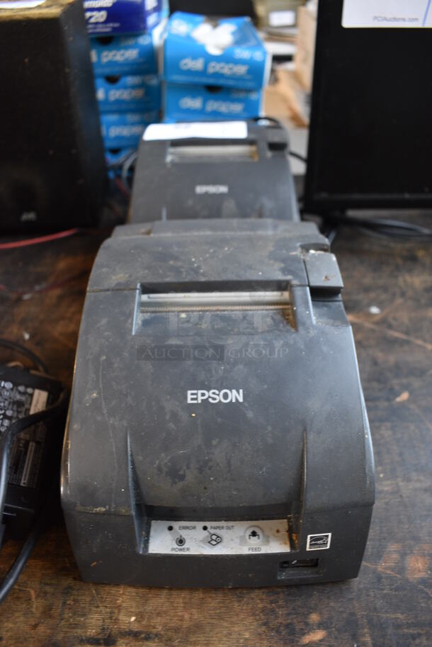 2 Epson Model M188B Receipt Printers. 6.5x9.5x5.5. 2 Times Your Bid!