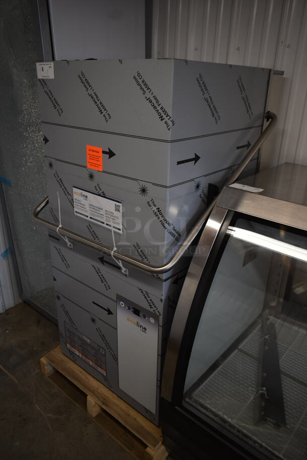 BRAND NEW SCRATCH AND DENT! 2022 Hobart Ecoline EDH-1 Stainless Steel Commercial Straight Pass Through Hi Temp High Temperature Dishwasher w/ Booster Heater. 208-240 Volts, 3 Phase. - Image 6 of 12