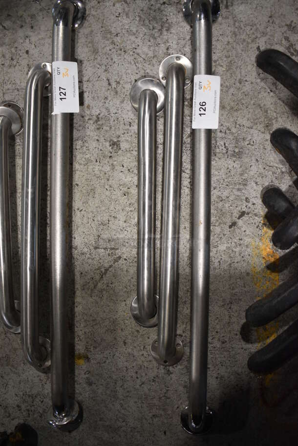 3 Stainless Steel Wall Mount Grab Bars. 18