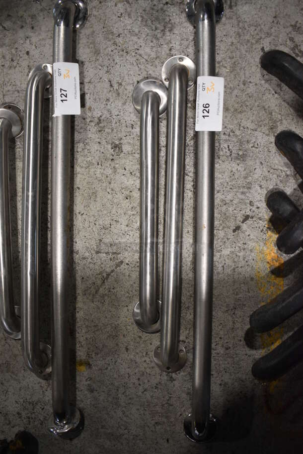 3 Stainless Steel Wall Mount Grab Bars. 18", 24", 36". 3 Times Your Bid! - Image 1 of 4