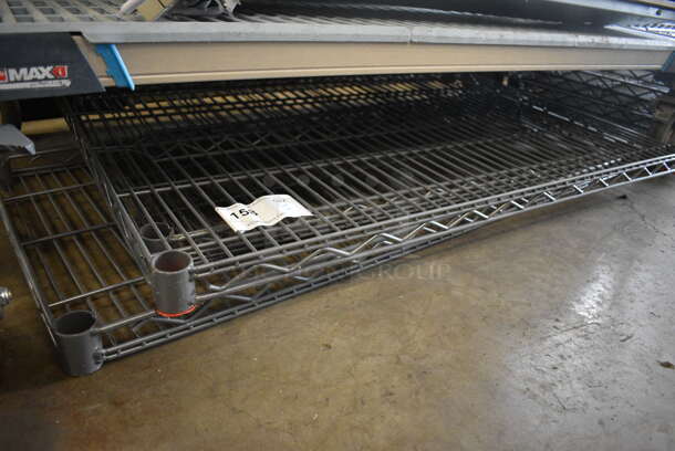 ALL ONE MONEY! Lot of 3 Gray Finish Metro Style Shelves! 36x24x1.5