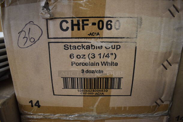 72 BRAND NEW IN BOX! Tuxton CHF-060 White Ceramic Mugs. 4.5x3.5x2.5. 72 Times Your Bid! - Image 3 of 3