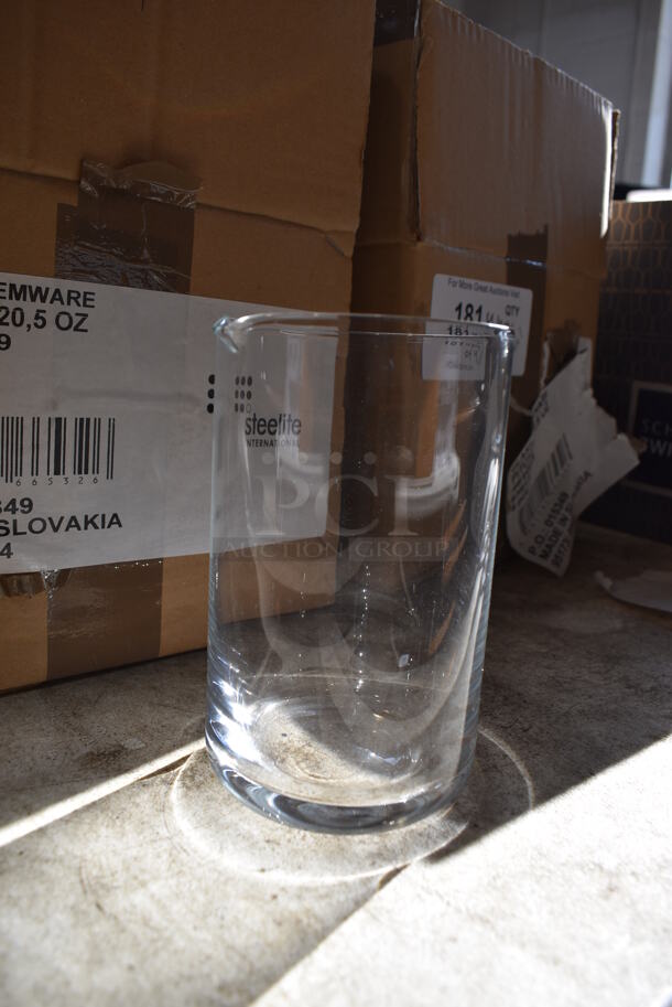 4 Boxes of 4 BRAND NEW IN BOX! Steelite Glass Pitchers. Missing 1. 3.5x3.5x6. 4 Times Your Bid! - Image 6 of 6