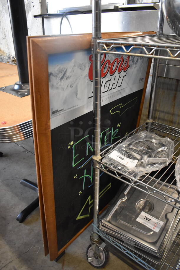 Coors Light Black Board A Frame Sign. 26x2x42 - Image 2 of 2