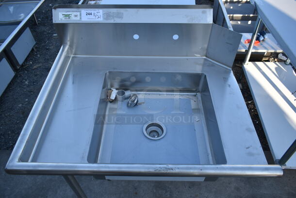 BRAND NEW SCRATCH AND DENT! Regency 600DDT36L Stainless Steel Commercial Left Side Dirty Side Dishwasher Table.  - Image 3 of 5