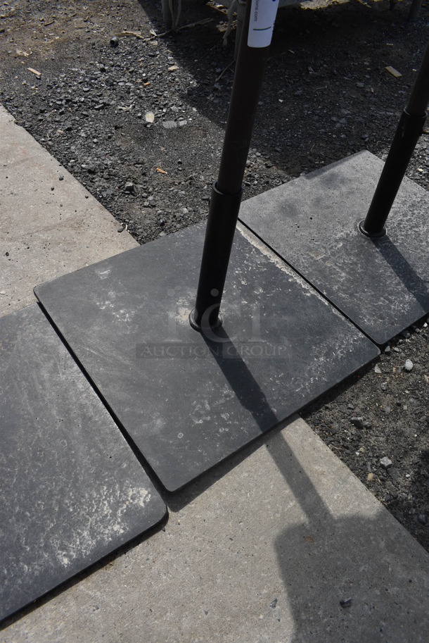 Black Patio Umbrella on Metal Base. 12.5x12.5x108 - Image 4 of 4