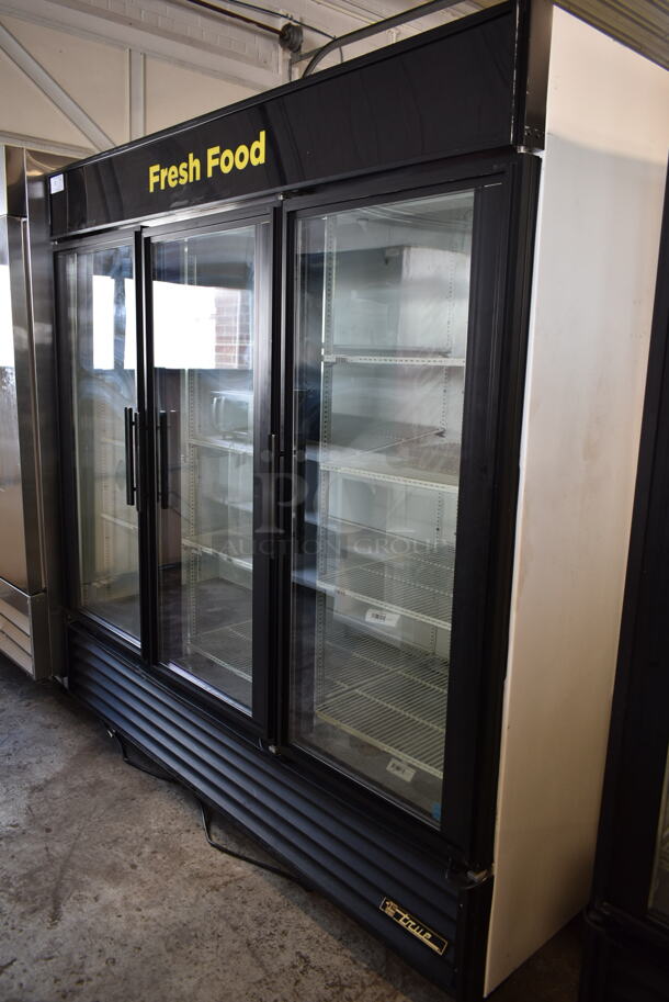2012 True GDM-72 ENERGY STAR Metal Commercial 3 Door Reach In Cooler Merchandiser w/ Poly Coated Racks. 115 Volts, 1 Phase. Tested and Working! - Image 2 of 9