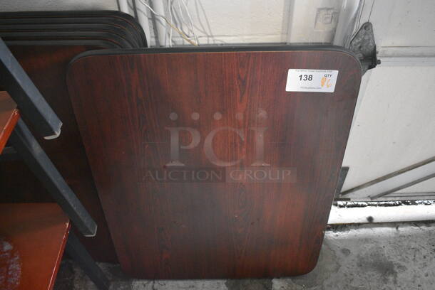 6 Wood Pattern Tabletops. 24x30x1.5. 6 Times Your Bid!