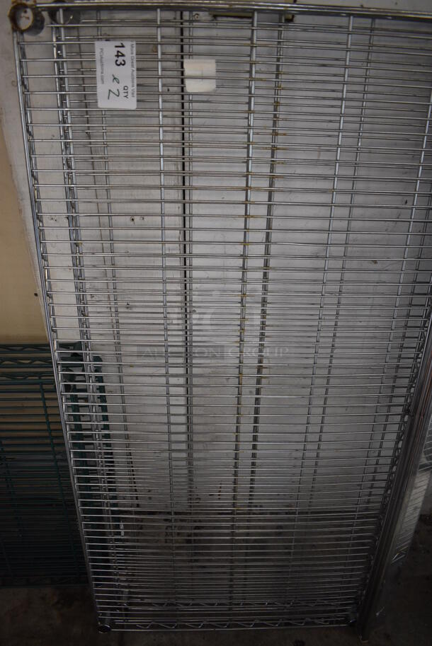 ALL ONE MONEY! Lot of 2 Chrome Finish Shelves. 48x24x1.5 - Image 3 of 3