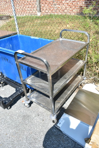 Stainless Steel 3 Tier Cart on Commercial Casters. 