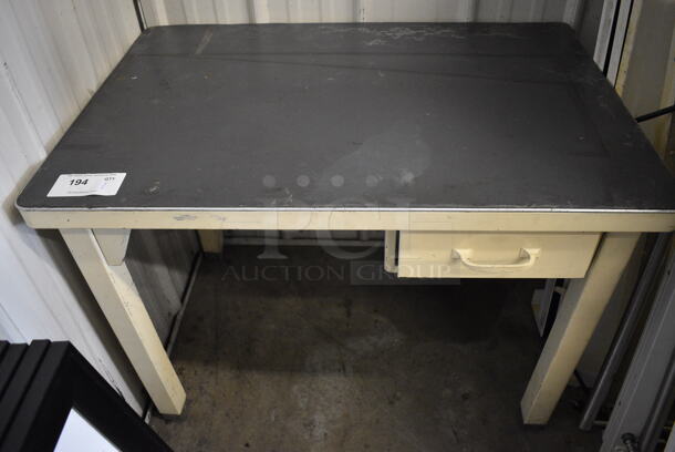 Metal Desk w/ Drawer. 36x24x26