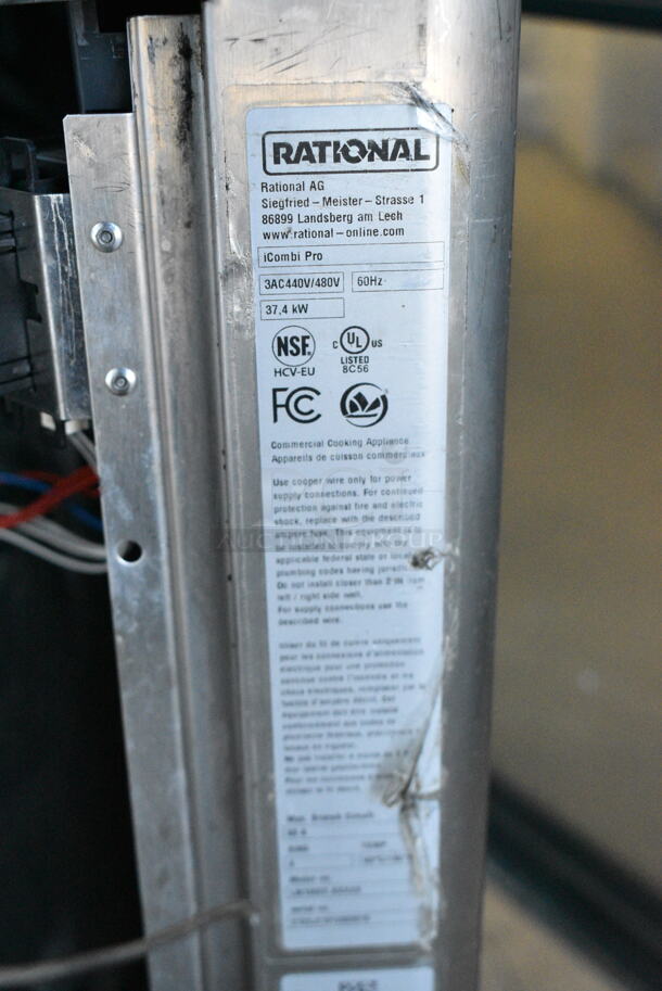 Rational LM100EE.AXXXX iCombi Pro Stainless Steel Commercial Countertop Electric Powered Combi Convection Oven. 440/480 Volts.  - Image 6 of 8