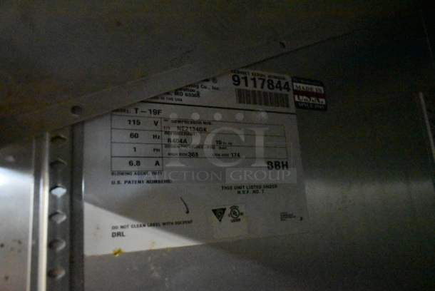 2017 True T-19F Stainless Steel Commercial Single Door Reach In Freezer w/ Poly Coated Racks. 115 Volts, 1 Phase. Tested and Powers On But Does Not Get Cold - Image 5 of 5