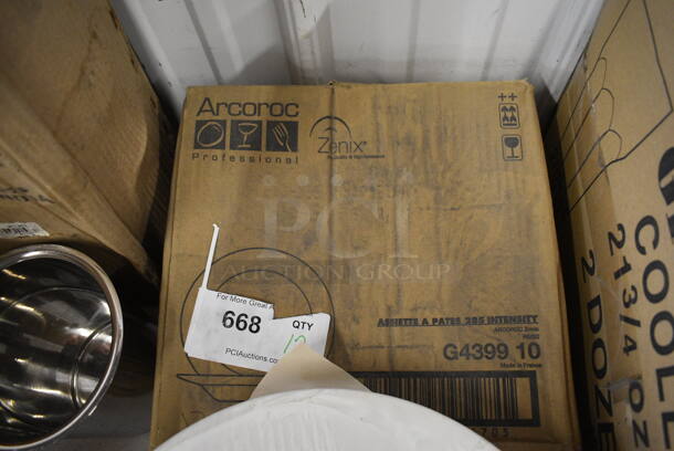 12 BRAND NEW IN BOX! Zenix White Ceramic Plates. 11x11x2. 12 Times Your Bid! - Image 3 of 3
