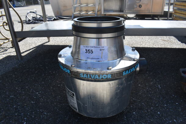 Salvajor Model 200 Stainless Steel Commercial Garbage Disposal. 208/230/480 Volts, 3 Phase.  12x14x16