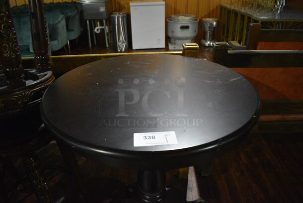 Black Round Table. 30x30x36. (lounge) - Image 2 of 3