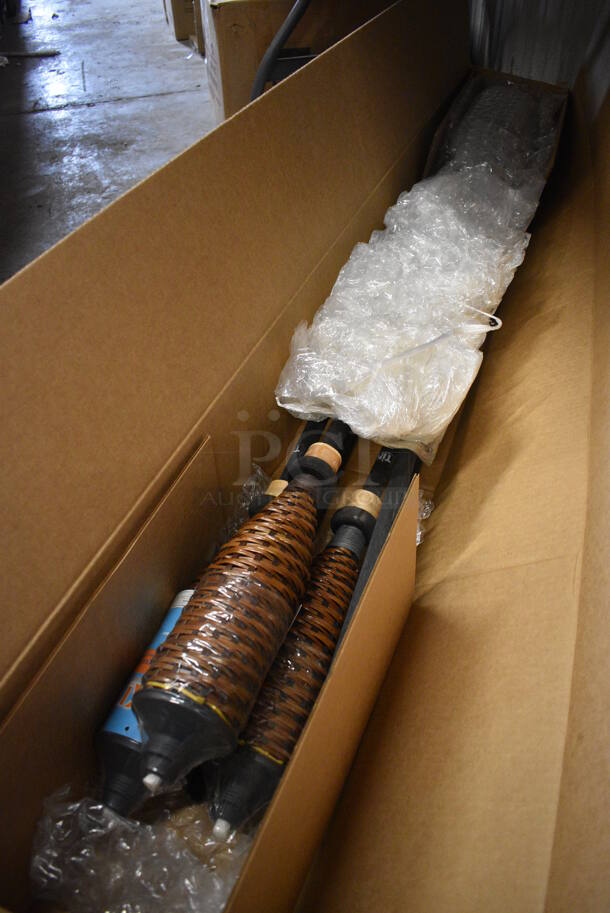 6 BRAND NEW IN BOX! Tiki Torches. 59