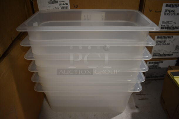 ALL ONE MONEY! Lot of 30 BRAND NEW IN BOX! Cambro Clear Poly 1/3 Size Drop In Bins. 1/3x6