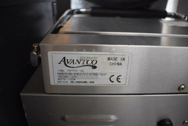 Avantco Model 77P75SG Stainless Steel Commercial Countertop Panini Press. 120 Volts, 1 Phase. 17x14x8. Tested and Working! - Image 5 of 5