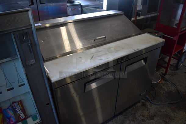 2019 Curleys Model BST-48 Stainless Steel Commercial Sandwich Salad Prep Table Bain Marie Mega Top on Commercial Casters. 115 Volts, 1 Phase. 48.5x30x45. Tested and Working! - Image 8 of 8