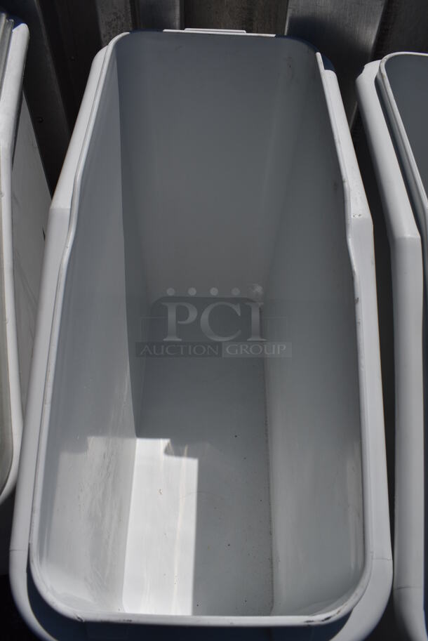 White Poly Ingredient Bin on Commercial Casters. 13x30x28 - Image 3 of 3