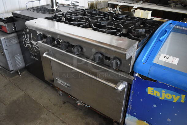 American Range Stainless Steel Commercial Natural Gas Powered 6 Burner Range w/ Oven. 36x30x36 - Image 3 of 6