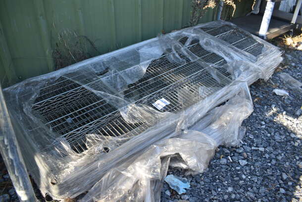 ALL ONE MONEY! Lot of 4 Chrome Finish Wire Shelves. 72x24x1.5 - Image 3 of 3